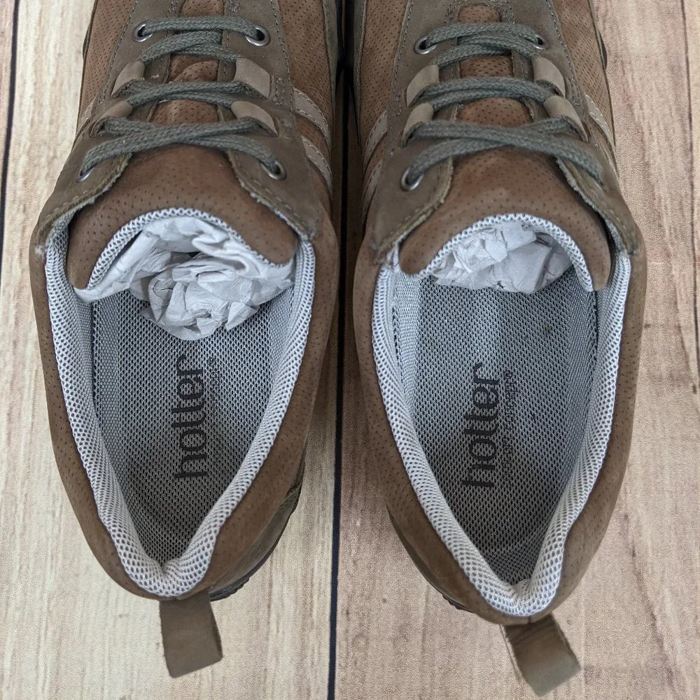 HOTTER Leanne Shoes Comfort Athletic Walking Leather Brown Sz 7.5 - Picture 5 of 10